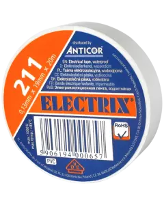 ANTICOR 211P 19x20 Taśma Izolacyjna 19mm 20m PCW Biały