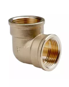 FERRO Kolanko Mosiężne 1" Nakrętno-Nakrętne Żółte 1