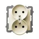 OSPEL AS Moduł ECRU Gniazdo 2xZ/U Zaciski Śrubowe 16A-250V