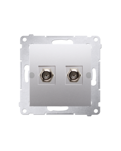 KONTAKT-SIMON 54 Moduł Srebrny Mat Gniazdo 2xTV Typ F 1