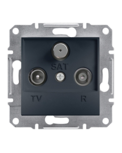 SCHNEIDER ELECTRIC ASFORA Moduł Antracyt Gniazdo RTV-SAT Końcowe 1dB Zaciski Sprężynowe 1