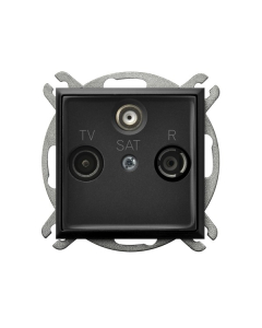 OSPEL ARIA Moduł Czarny Metalik Gniazdo RTV-SAT Końcowe 1.5-2dB 1