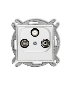 KARLIK Mini Moduł Biały Gniazdo RTV-SAT Końcowe 1.5dB