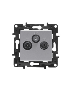 LEGRAND NILOE STEP Moduł Aluminium Gniazdo RTV-SAT Końcowe Gwiazda 1.5dB TV 5-68/120-862MHz SAT 950-2400MHz