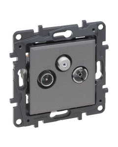 LEGRAND NILOE STEP Moduł Stal Gniazdo RTV-SAT Końcowe Gwiazda 1.5dB TV 5-68/120-862MHz SAT 950-2400MHz