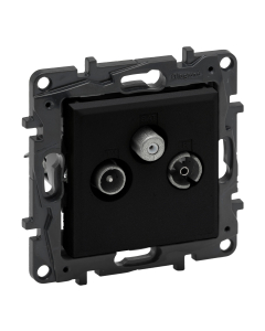 LEGRAND NILOE STEP Moduł Czarny Gniazdo RTV-SAT Końcowe Gwiazda 1.5dB TV 5-68/120-862MHz SAT 950-2400MHz 1