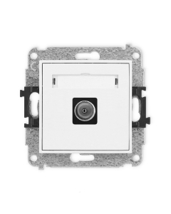 KARLIK Mini Moduł Biały Gniazdo TV Z Polem Opisowym 1