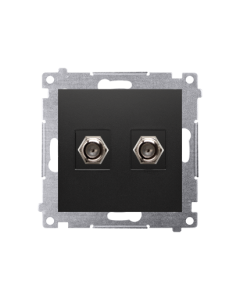 KONTAKT-SIMON 54 Moduł Czarny Mat Gniazdo 2xTV Typ F 1