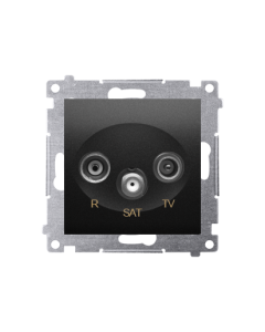KONTAKT-SIMON 54 Moduł Czarny Mat Gniazdo RTV-SAT Końcowe 1dB 1