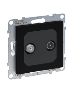 LEGRAND SUNO 2 Moduł Czarny Gniazdo TV-SAT Końcowe 2 Przewody 1.5dB 1