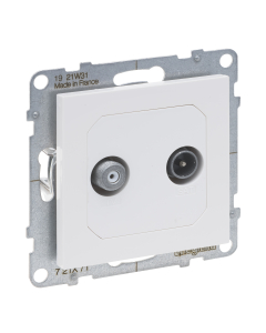 LEGRAND SUNO 2 Moduł Biały Gniazdo TV-SAT Końcowe 2 Przewody 1.5dB 1