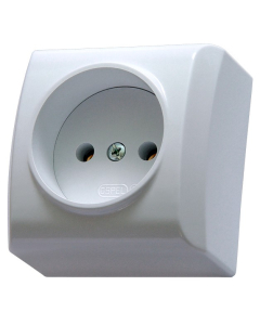 OSPEL BIS Biały Gniazdo NT 1xB/U IP20 Zaciski Śrubowe 16A-250V 1