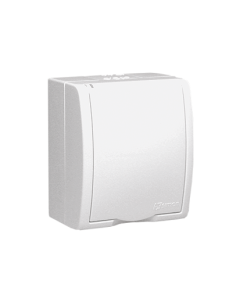 KONTAKT-SIMON AQUARIUS Biały Gniazdo NT 1xZ/U Z Klapką IP54 Zaciski Śrubowe 16A-250V 1