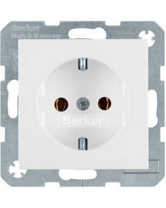 HAGER B.X Moduł Biały Gniazdo 1xZ/U SCHUKO Zaciski Śrubowe 16A-250V