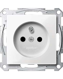 SCHNEIDER ELECTRIC SYSTEM M Moduł Biały Polarny Gniazdo Z/U Z Przesłonami Zaciski Śrubowe 16A-250V