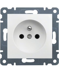 HAGER LUMINA SOUL/INTENSE/PASSION MODUL Biały Gniazdo 1xZ/U Zaciski Śrubowe 16A-250V
