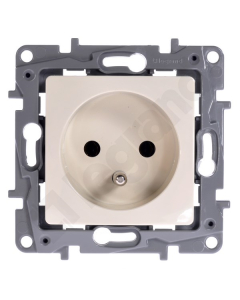 LEGRAND NILOE 2/ECO Moduł Krem Gniazdo 1xZ/U Zaciski Śrubowe 16A-250V