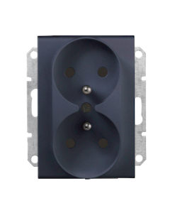 SCHNEIDER ELECTRIC SEDNA Moduł Grafit Gniazdo 2xZ/U Zaciski Śrubowe 16A-250V