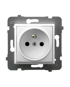 OSPEL ARIA Moduł Biały Gniazdo 1xZ/U Zaciski Śrubowe 16A-250V