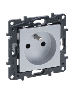 LEGRAND NILOE STEP Moduł Aluminium Gniazdo 1xZ/U Zaciski Śrubowe 16A-250V