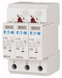 EATON SPPVT2-06-2+PE Ogranicznik Przepięć T2 C 2P+PE 3m 15/40kA 2.7KV 600V DC PV IT