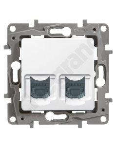 LEGRAND NILOE 2 Moduł Biały Gniazdo Komputerowe 2xUAE 8 Cat.6 UTP Płaskie 1