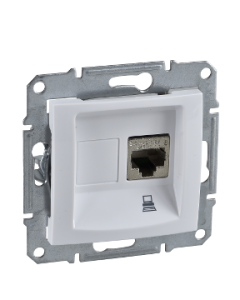 SCHNEIDER ELECTRIC SEDNA Moduł Biały Gniazdo Komputerowe 1xUAE 8 Cat.5e UTP Płaskie Zaciski Śrubowe