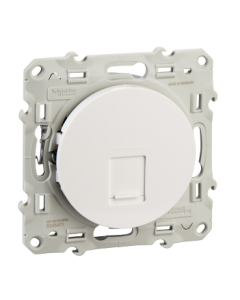SCHNEIDER ELECTRIC ODACE Moduł Biały Gniazdo Komputerowe 1xUAE 8 Cat.5e UTP Płaskie