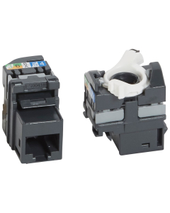 LEGRAND KEYSTONE Czarny Gniazdo Komputerowe 1xRJ45 Cat.5e UTP