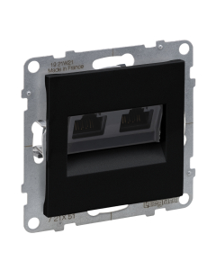 LEGRAND SUNO 2 Moduł Czarny Gniazdo Komputerowe 2xUAE 8 Cat.5e UTP Skośne 1