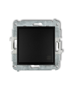 KARLIK Mini Moduł Czarny Mat Łącznik Krzyżowy "Płotek" 1x Zaciski Śrubowe 10AX-250V 1