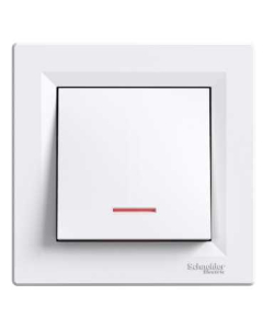 SCHNEIDER ELECTRIC ASFORA Biały Łącznik 1-Biegunowy Podświetlany Zaciski Śrubowe 10AX-250V 1