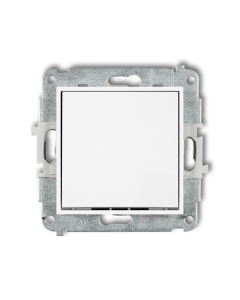 KARLIK Mini Moduł Biały Mat Łącznik 1-Biegunowy Zaciski Śrubowe 10AX-250V 1