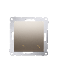 KONTAKT-SIMON 54 Moduł Złoty Mat Łącznik Uniwersalny "Schody" 2x Zaciski Śrubowe 10AX-250V 1