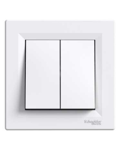 SCHNEIDER ELECTRIC ASFORA Biały Łącznik Uniwersalny 2x "Schody" Zaciski Sprężynowe 10AX-250V 1