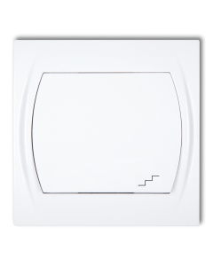 KARLIK LOGO Biały Łącznik Uniwersalny "Schody" 1x Zaciski Śrubowe 10AX-250V 1