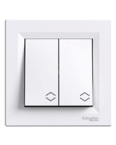 SCHNEIDER ELECTRIC ASFORA Biały Łącznik Uniwersalny 2x "Schody" Zaciski Śrubowe 10AX-250V 1