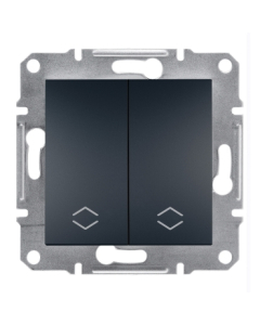 SCHNEIDER ELECTRIC ASFORA Moduł Antracyt Łącznik Uniwersalny 2x "Schody" Zaciski Śrubowe 10AX-250V 1