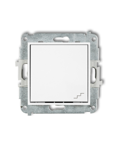 KARLIK Mini Moduł Biały Łącznik Uniwersalny "Schody" 1x Zaciski Śrubowe 10AX-250V 1