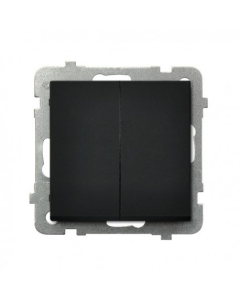 OSPEL SONATA Moduł Czarny Metalik Łącznik Seryjny Zaciski Sprężynowe 16AX-250V 1