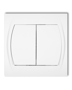 KARLIK LOGO Biały Łącznik Seryjny 2x Zaciski Śrubowe 10AX-250V 1