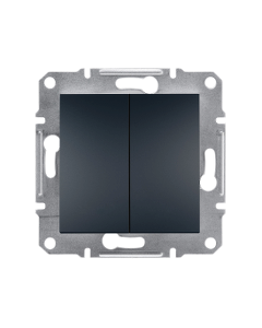 SCHNEIDER ELECTRIC ASFORA Moduł Antracyt Łącznik Seryjny Zaciski Sprężynowe 10AX-250V 1