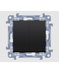 KONTAKT-SIMON 10 Moduł Czarny Mat Łącznik Seryjny Podświetlany Zaciski Śrubowe 10AX-250V 1