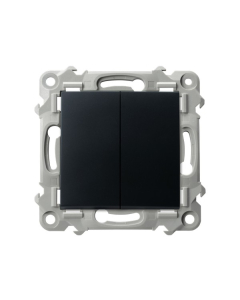 OSPEL SZAFIR Moduł Czarny Metalik Łącznik Seryjny Zaciski Sprężynowe 10AX-250V 1