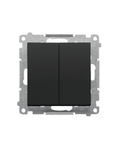 KONTAKT-SIMON 55 Moduł Czarny Mat Łącznik Seryjny Zaciski Sprężynowe 10AX-250V 1