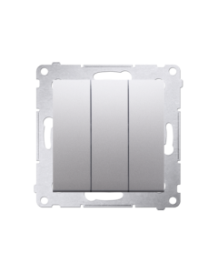 KONTAKT-SIMON 54 Moduł Srebrny Mat Łącznik 3x Zaciski Sprężynowe 10AX-250V 1