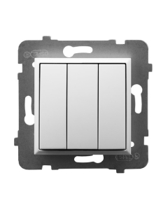 OSPEL ARIA Moduł Biały Łącznik 3x Zaciski Sprężynowe 10AX-250V 1