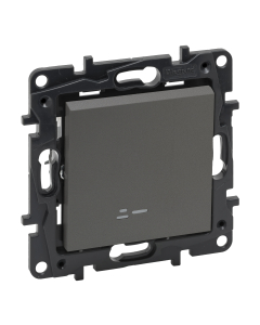 LEGRAND NILOE STEP Moduł Stal Przycisk "Dzwonek" Podświetlany Zaciski Sprężynowe 6A-250V