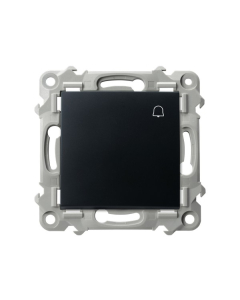 OSPEL SZAFIR Moduł Czarny Metalik Przycisk "Dzwonek" Zaciski Sprężynowe 10AX-250V 1