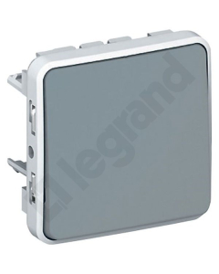LEGRAND PLEXO55 Mechanizm Szary Przycisk 1x1Z IP55 IK07 Zaciski Sprężynowe 10A-250V 1